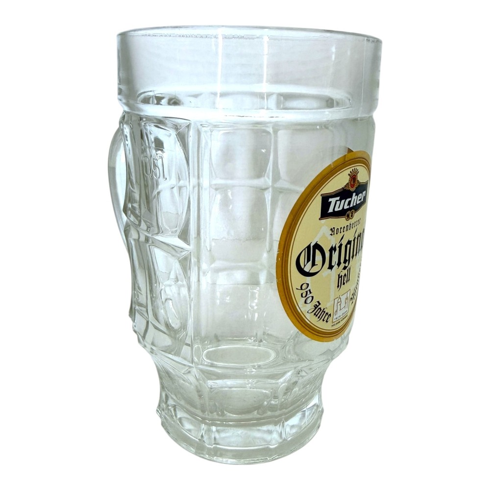 Tucher Nurnberger Original Hell 950 Jahre Nurnberg 0.5L Dimpled Glass Beer Mug - Picture 9 of 16